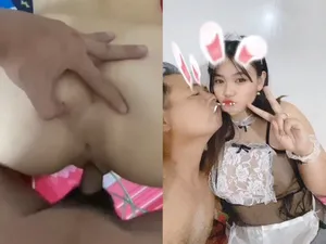 Chồng yêu đi làm xa, cô vợ ở nhà mây mưa với trai